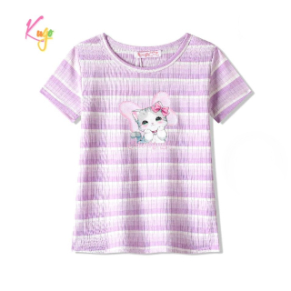 Dívčí tričko kr.r. Kugo BC2396 fialové